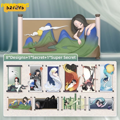 Sleep Chinese Scrolls Series Fridge Magnet Blind Box