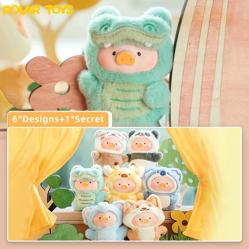 LuLu The Piggy Animal Party Puppet Show PVC Face Plush Keychain Blind Box